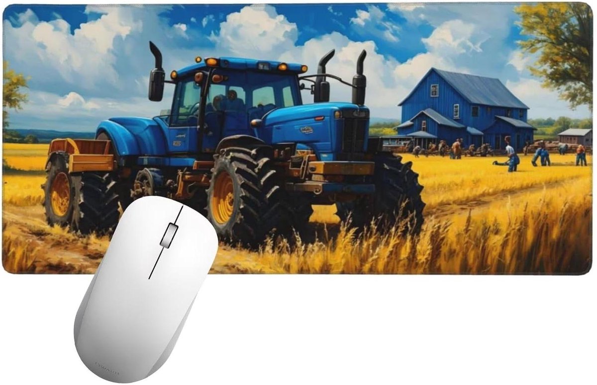 XXL Muismat - Bureauonderlegger - Gaming en Werk - Antislip Achterkant - 140 x 60 cm - Tarweveld Design