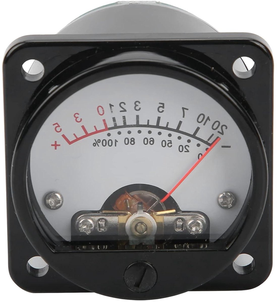 Audio VU-meter - dB-indicator meter - Audio monitoring - Nauwkeurige meting - 45 mm - Wit
