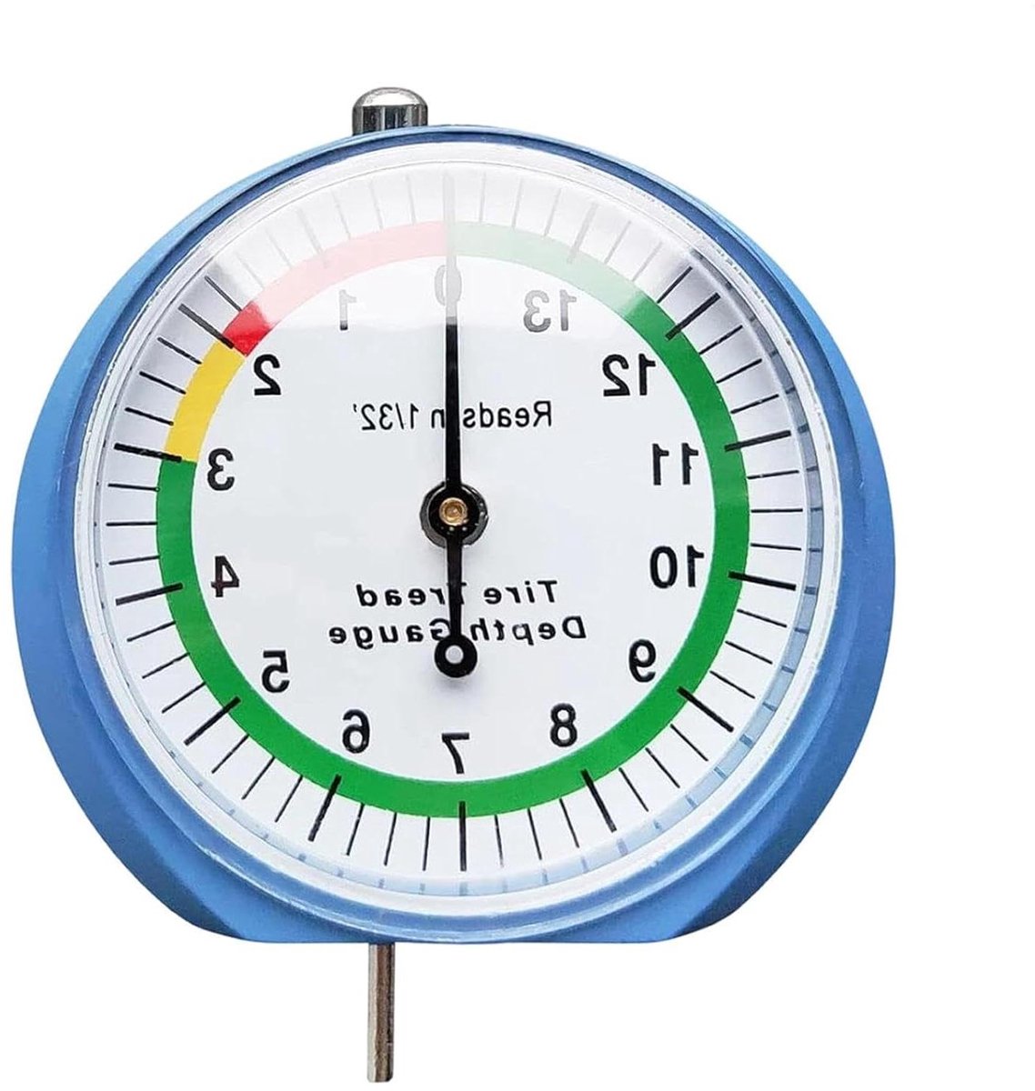 Bandenprofielmeter - Profielmeter Banden - Veiligheid Inspectie - Wijzer Type Meting - Millimeters - Zilver