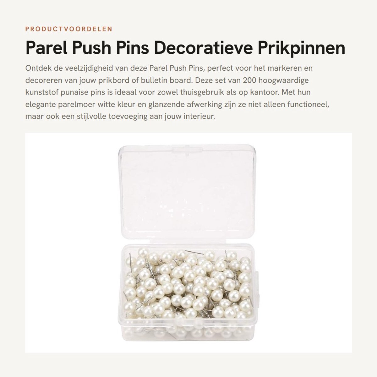 Dailygoods- Punaises 200 Stuks - Duimspijkers - Prikbord Kurk - Decoratieve Punaises - Kunststof/Roestvrij Staal - Glanzend Ronde Bal - Prikpinnen