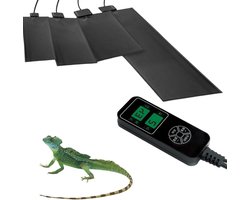 Warmtemat Planten - Verwarmingskussen Reptielen - Zaailingen Laten Groeien - Grafeen Verwarmingschip - 30 x 84 cm - Zwart
