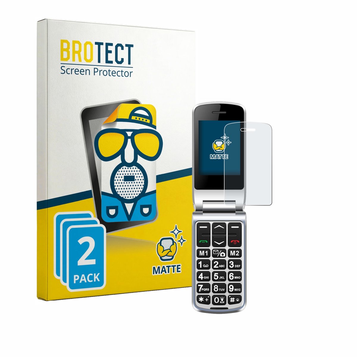 BROTECT - Screenprotector voor Sweetlink F1PLUS - Folie Beschermfolie matte 2 Stuks