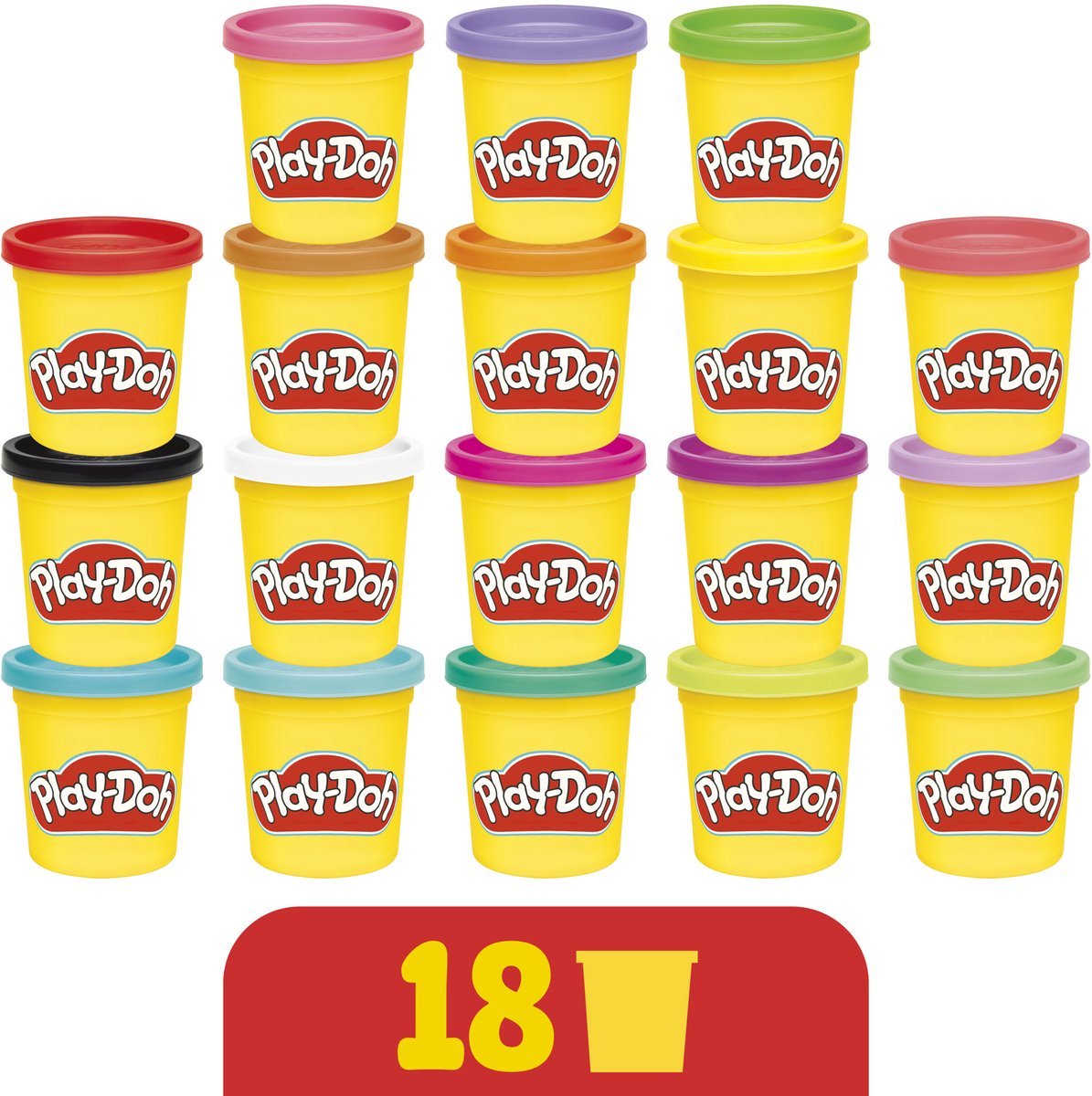 Play-Doh Fantaseer maar raak - 18 potjes van 84 gram - Verschillende Kleuren — cadeau in Spellen & Speelgoed - foto 3