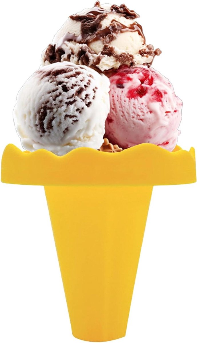 Ice Cream Holder - Drip Resistant Design, Reusable Material, Holder for Kids, Portable, Anti Drop Dessert, Ice Cone for Summer, Picnic, Travel, Party, School
