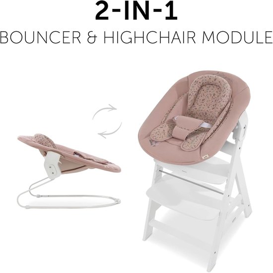 Hauck Alpha Bouncer 2 in 1 set voor pasgeboren baby's - wipstoeltje vanaf de geboorte - stoelverkleiner Bambi Rose - max 9kg gewicht van Hauck — afbeelding 2