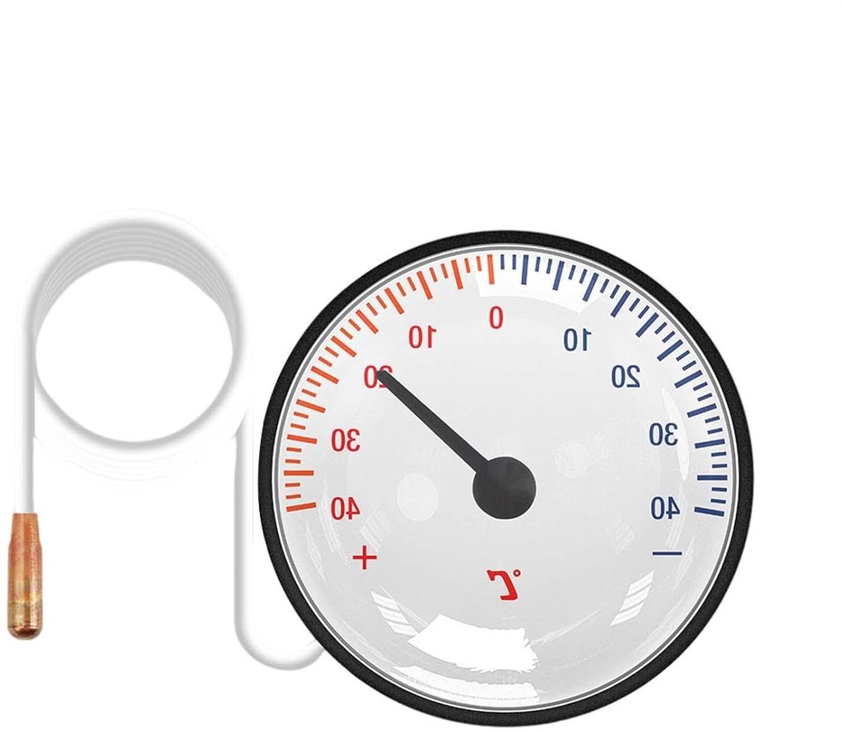 Bierthermometer, capillaire manometer voor koeling, thermometer met 142 cm lange wijzer, nauwkeurige temperatuurmeting met vloeistofweergave, efficiënt gereedschap voor