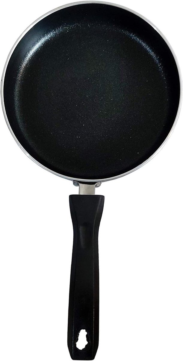 Mini Koekenpan - Omelet Pan - Ontbijt Maken - Antiaanbaklaag - 12 cm - Zwart