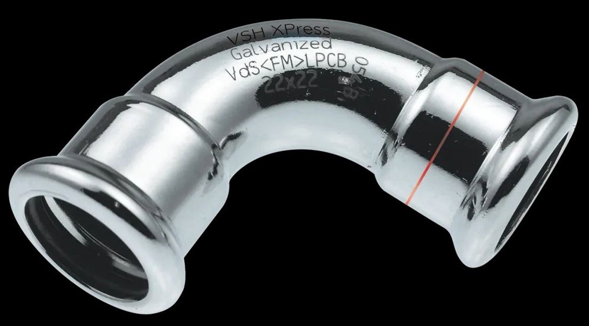 VSH XPress C-staal bocht 90° i/i 76,1 Type C1408, 6208004