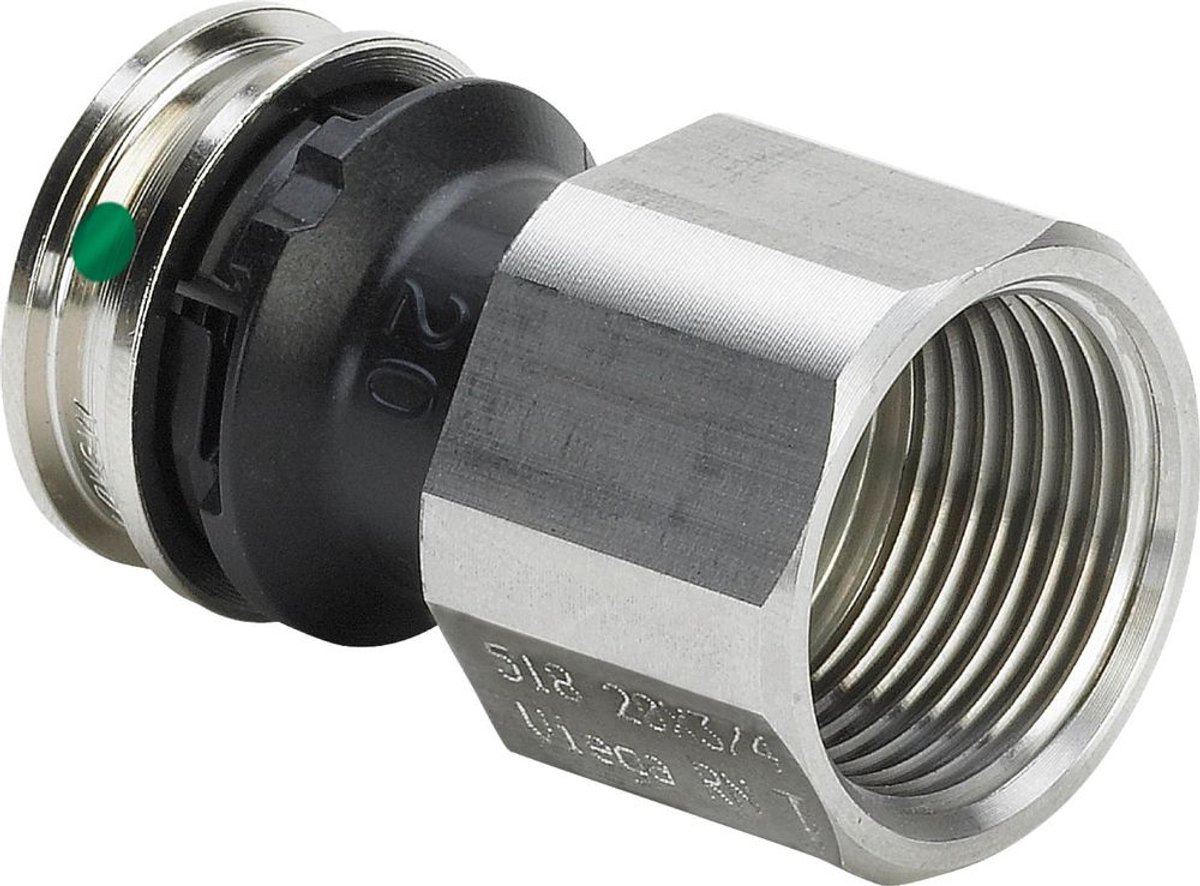 Viega Raxinox-overgangsstuk, d 20mm, Rp 1/2 roestvrij staal Model 4412, 724115