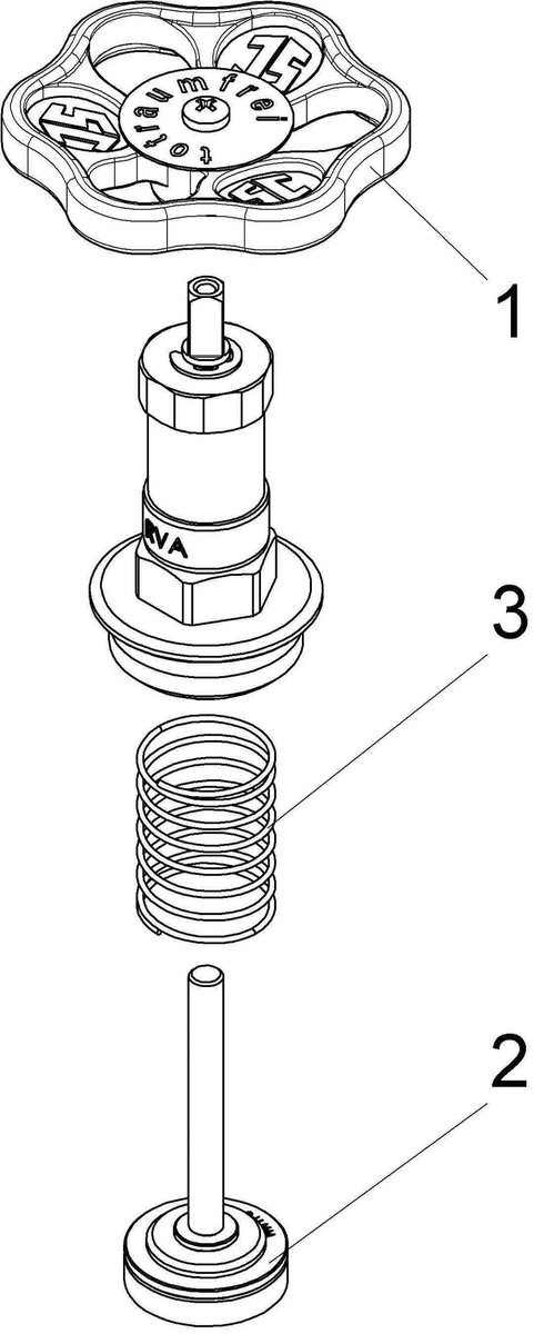 Schlösser Armaturen JS Vetkamer bovendeel voor KFR-ventiel, DIN 3502, met niet-stijgende spindel, DN32, 1 1/4'', met EPDM afdichting, 0018213200001