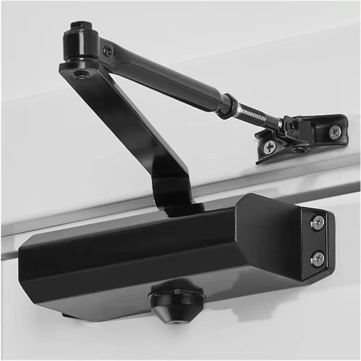 Deurdranger Hydraulisch - Automatische Deursluiter - Zachte Sluiting - Instelbare Snelheid - 25KG-80KG - Zwart