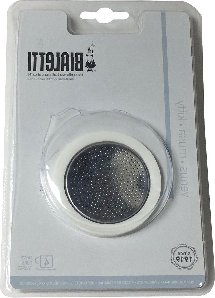 Bialetti 5370/AP koffiefilter, koffiefilter, zilver, metaal, 1 stuk