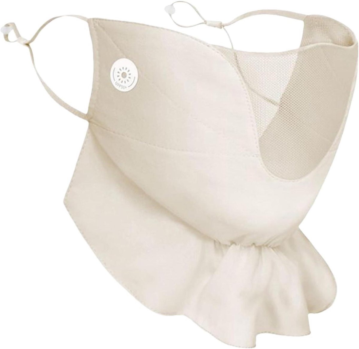 Gezichtsmasker Sport - Outdoor Hoofddeksel - Bescherming Buiten - Ademend Mesh Materiaal - Verstelbaar - Thee met melk