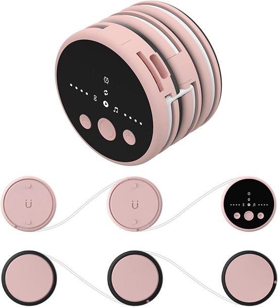 Kussenluidspreker - Botgeleiding speaker - Ontspannen slapen - Witte ruis functie - 85 x 62 x 42 cm - Roze — afbeelding 2