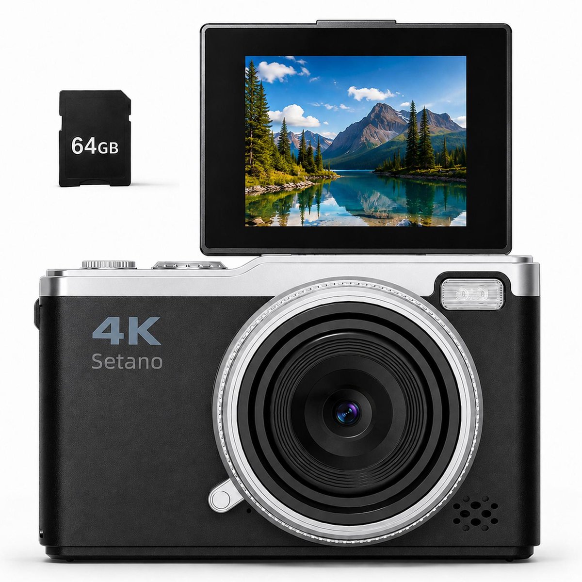 Setano 4K Camera - Compact met 64GB SD-kaart inbegrepen thumbnail 8