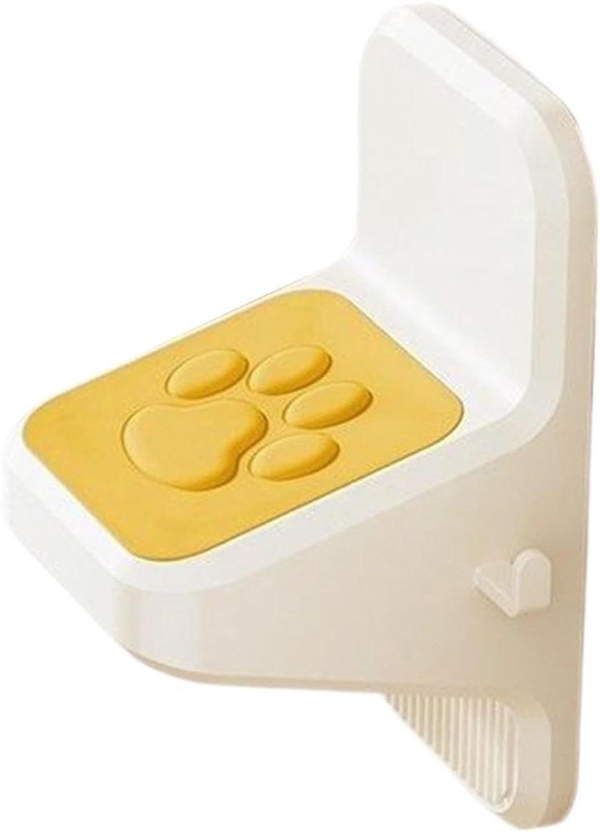 Douche Voetsteun - Scheer Krukje - Benen Verzorgen - Boorvrije Bevestiging - 16.8 cm Lengte - Geel