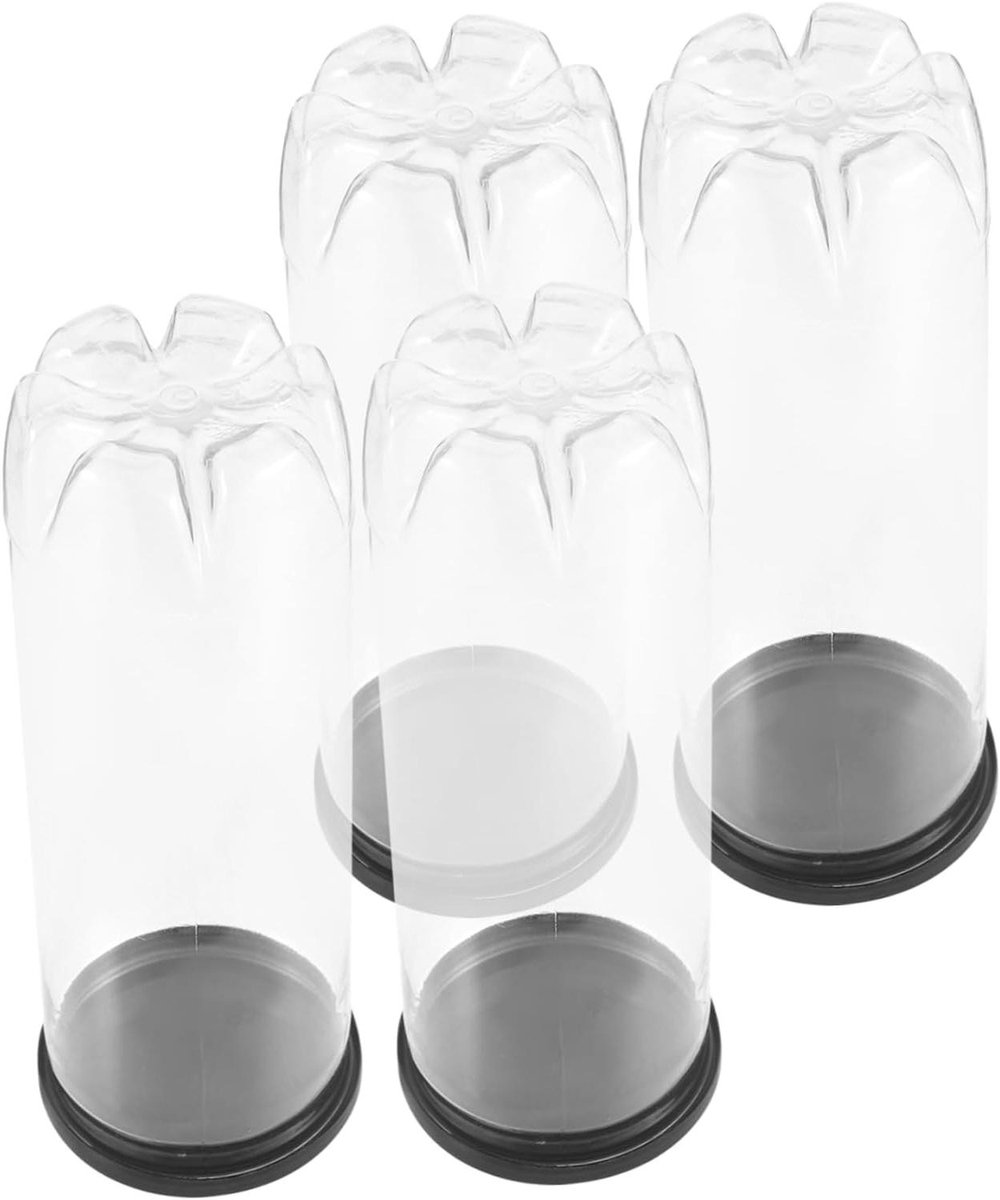Tennis Cilinder Houder - Ballen Flesje - Ballen Opbergen - Doorzichtig PVC - 4 Stuks - As Shown