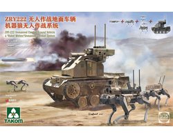 Takom Modelbouwpakket Militaire voertuigen - 2223 ZRY-222 Unmanned Combat Ground Vehicle met Robot Wolves - Chinees Militair Voertuig Plastic - 1:35 - Modelbouw
