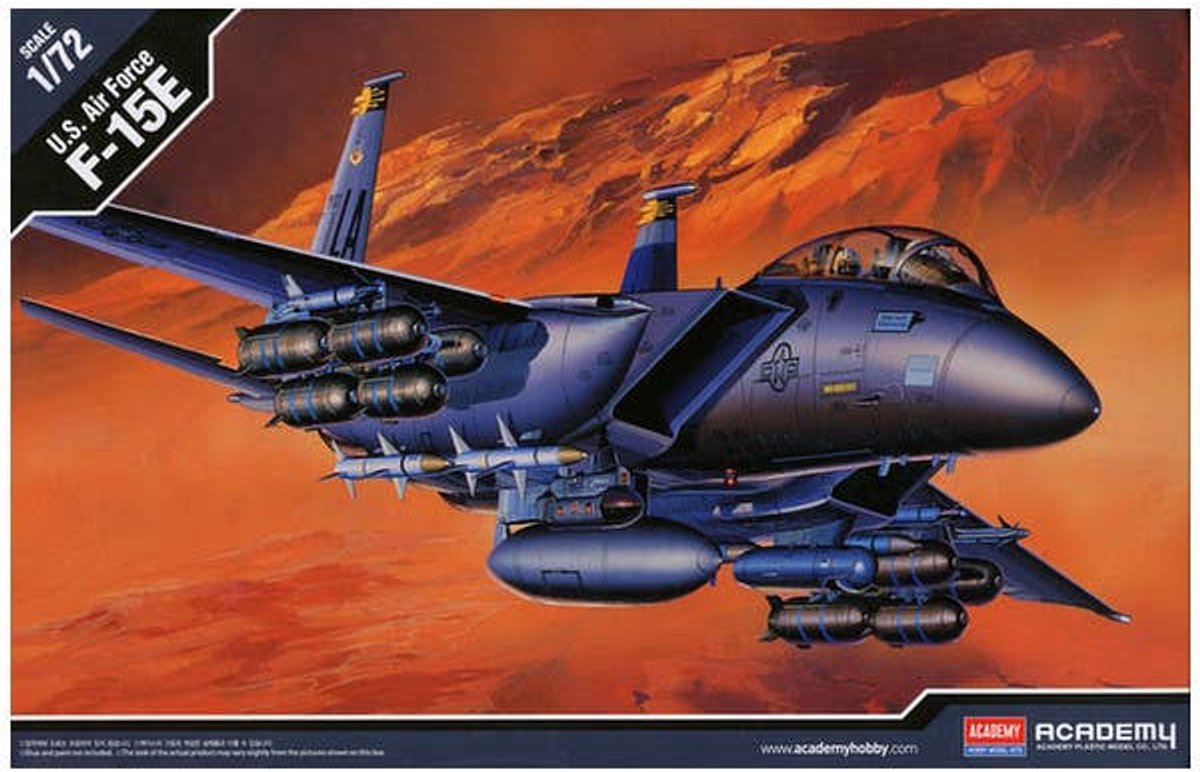 Academy Modelbouwpakket Militaire voertuigen - 12478 McDonnell Douglas USAF F-15E Eagle - Amerikaanse Straaljager Plastic - 1:72 - Modelbouw