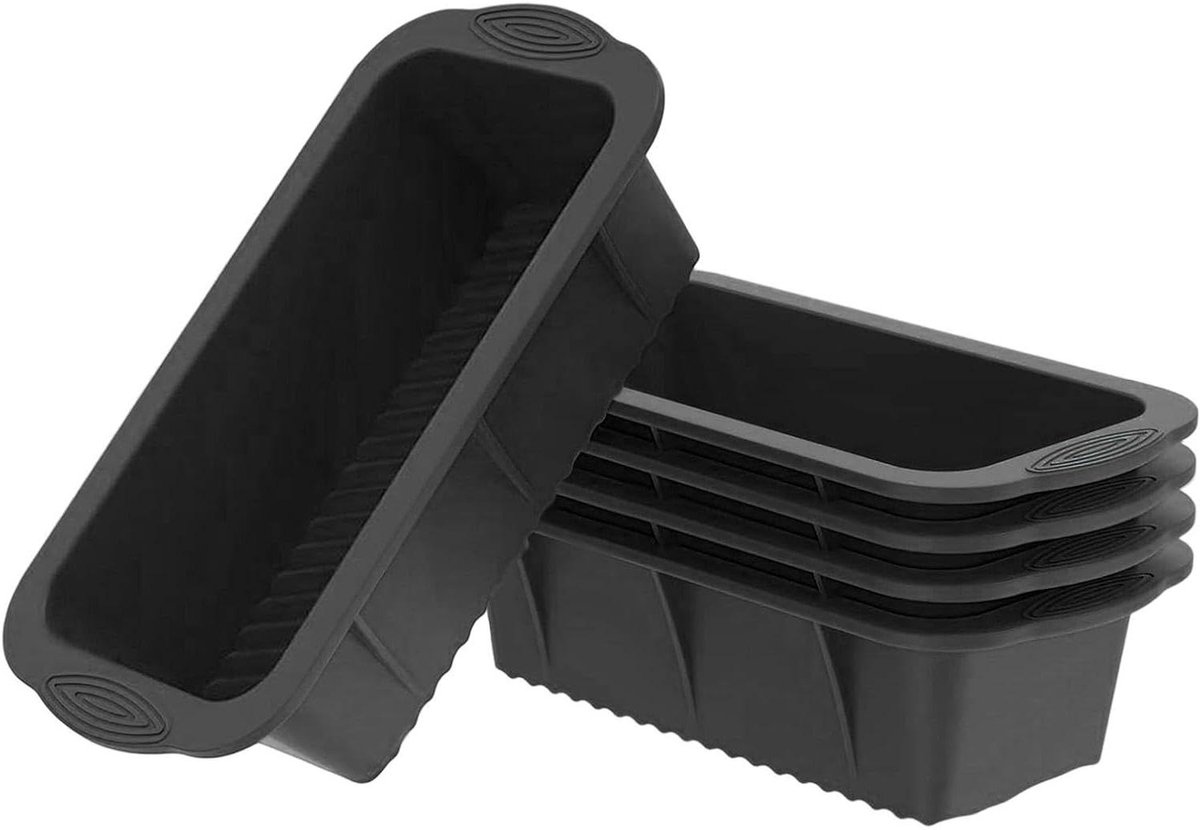 IJsblokjesvorm 5 stuks - Diepvriescontainers - Dranken koelen - Moeiteloos verwijderen - 25 centimeter - Zwart
