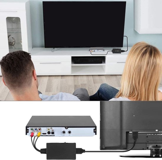 RCA naar HDMI Converter - Composiet Adapter - Oude Apparaten Verbinden - Ondersteunt 1080P - Plug and Play - Zwart — afbeelding 3