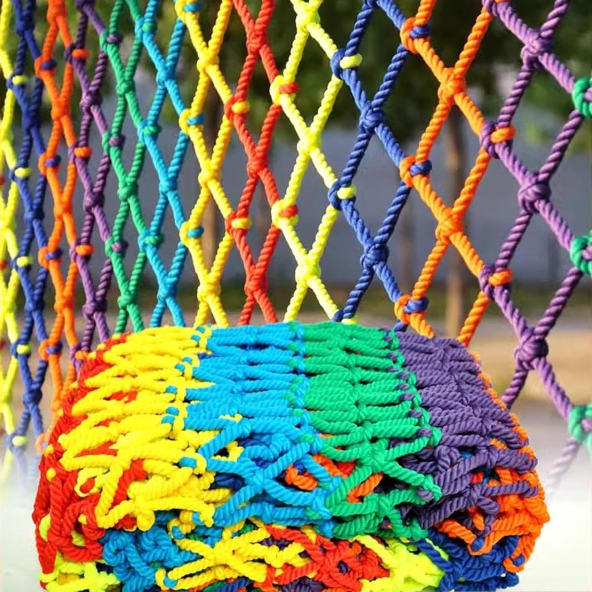 Draadgaas gaas tuinhek veiligheidsnet voor kinderen, valbeschermingsnet voor daken, balkontrappen, gekleurd nylon mesh klimtouw, hazendraad volièregaas (kleur: 3 cm mesh, maat: 2x