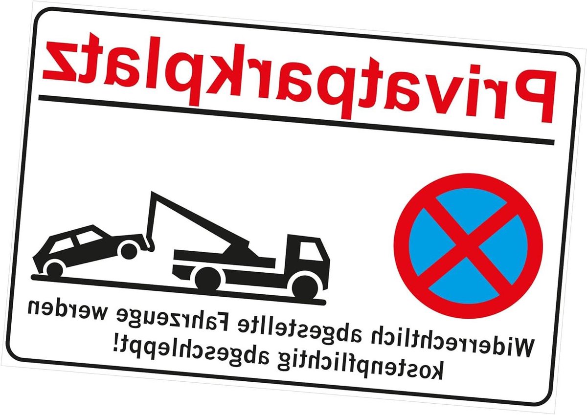 Aluminium Composietplaat - Parkeerbord Privé - Toegang Controleren - Uv-bestendig Krasvast - 30 x 21 cm - Zilver