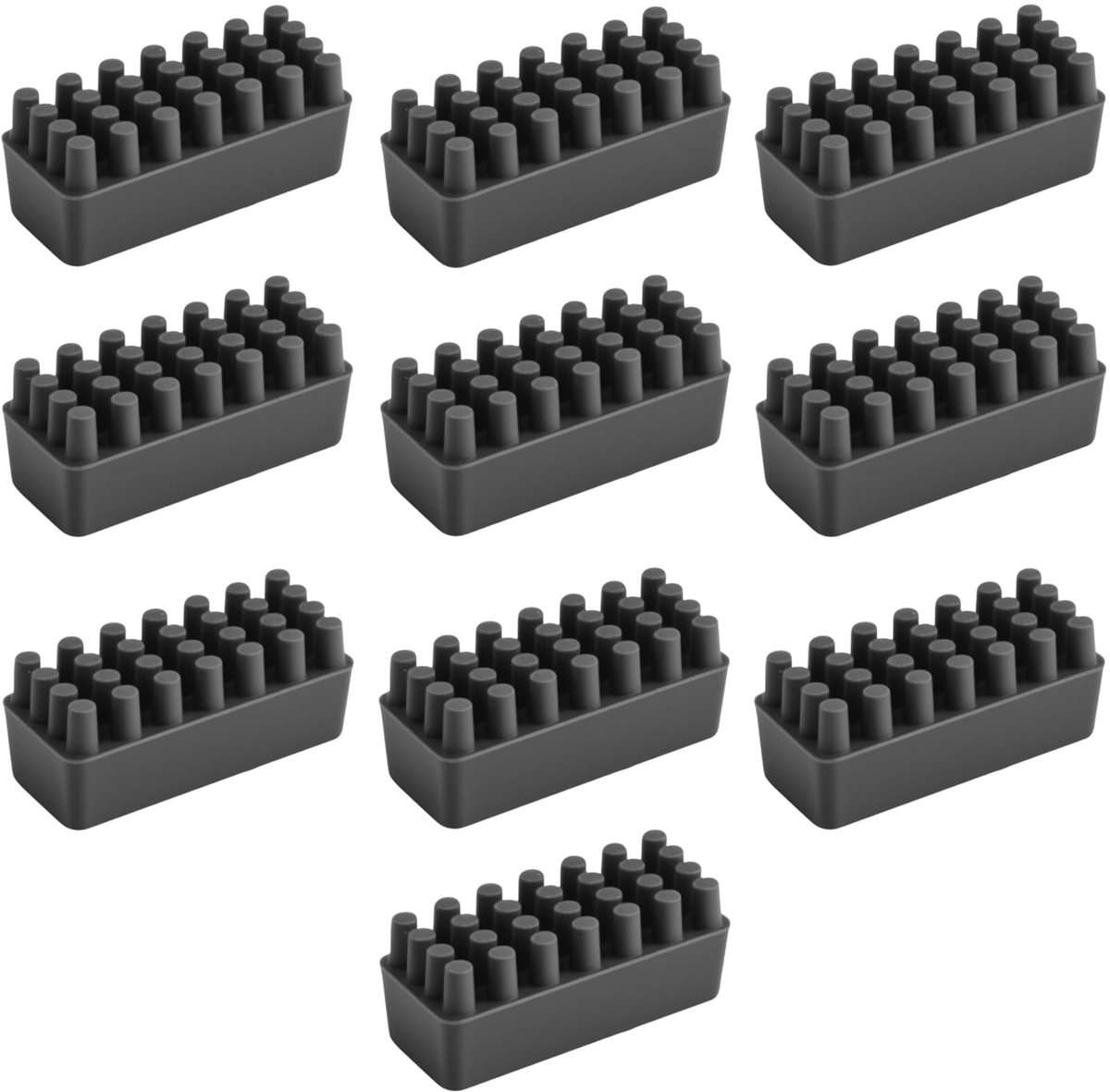 Dailygoods - Set van 10 Siliconen Mondborstels voor 3D-printer
