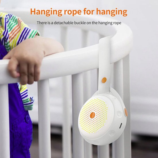 Witte Ruis Machine - Slaaphulp Baby - Rustgevend Slapen - 12 Verschillende Geluiden - 8 cm diameter - Wit — afbeelding 2