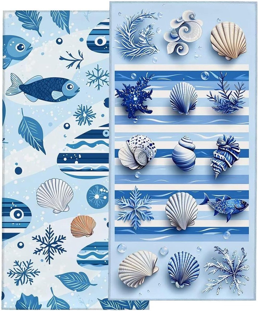 Strandlaken - Grote handdoek - Ontspannen aan zee - Sneldrogend zandvrij - 100 x 200 cm - 