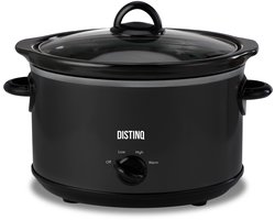 DistinQ Slowcooker 4 liter – Keramische binnenpan - Warmhoudfunctie 180Watt - BPA en PFAS vrij