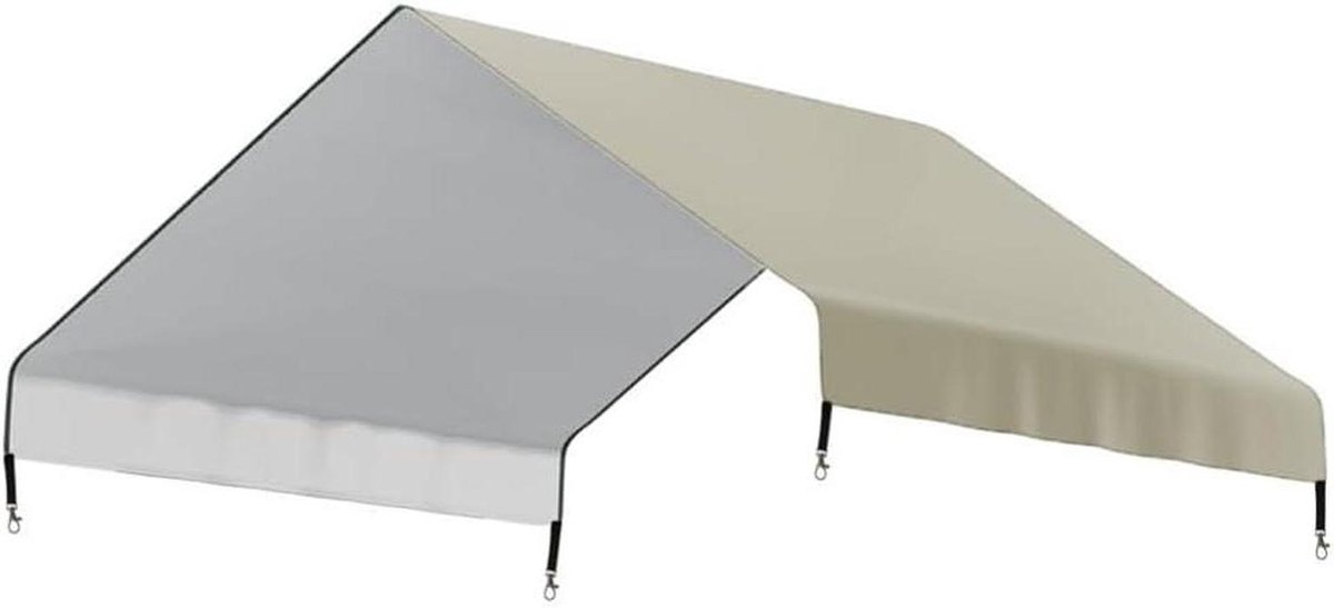 Kippenhok Afdekzeil - Ren Overkapping - Dieren Beschermen - Weerbestendig Oxford - 330 x 101 cm - Zwart