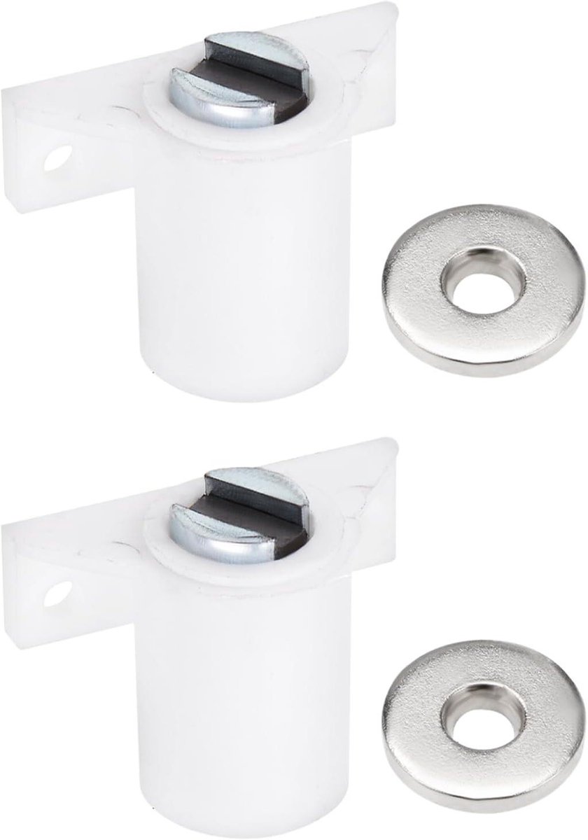 Magnetische Touch Latch - Kastsluiting Vang - Kasten Dicht Houden - Sterke Magneet - 2 Stuks - Wit
