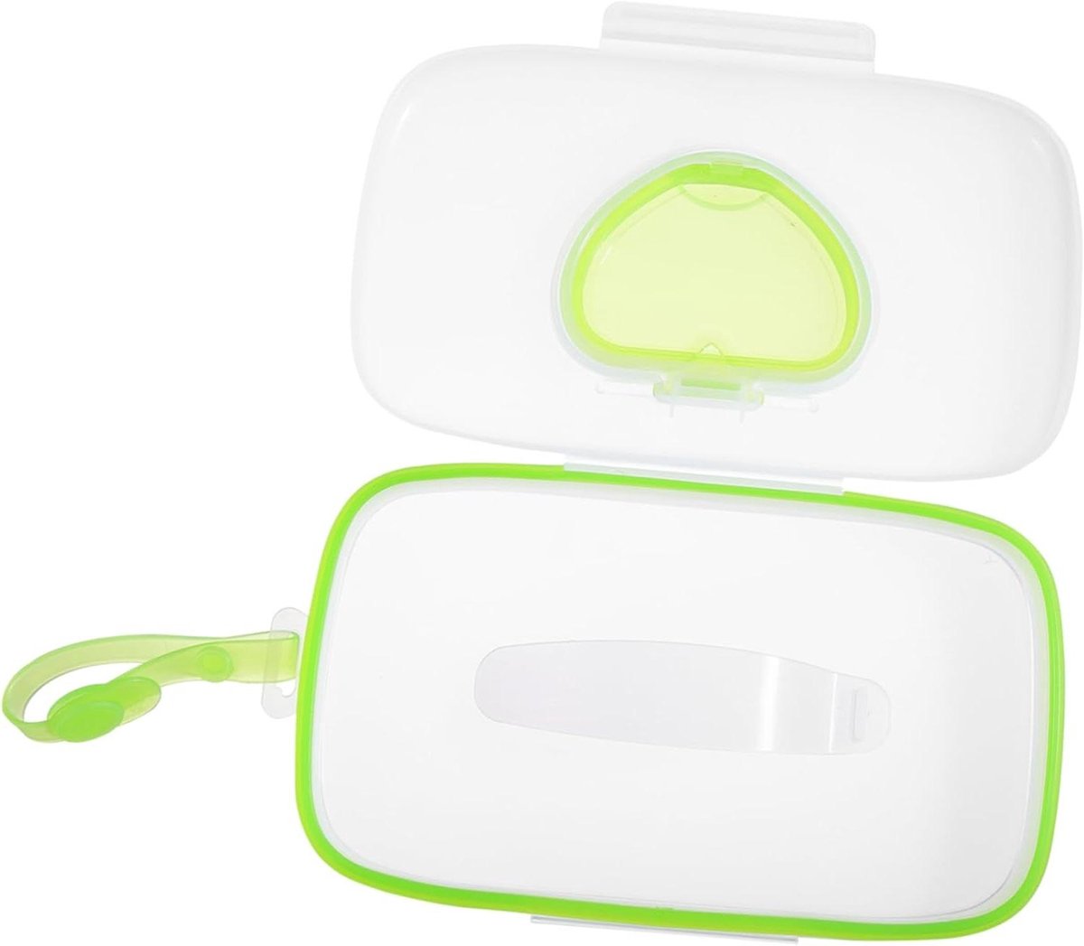 Draagbare Wipes Dispenser - Reis Wipes Doosje - Onderweg Hygiëne - Met Afsluiting - 1 Stuk - Groen