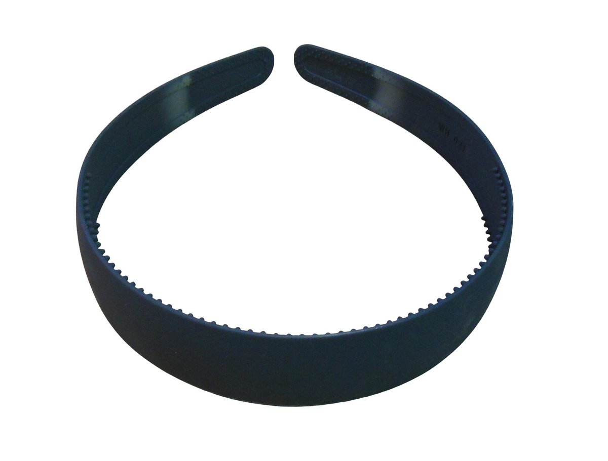 Diadeem siliconen breed donkergrijs