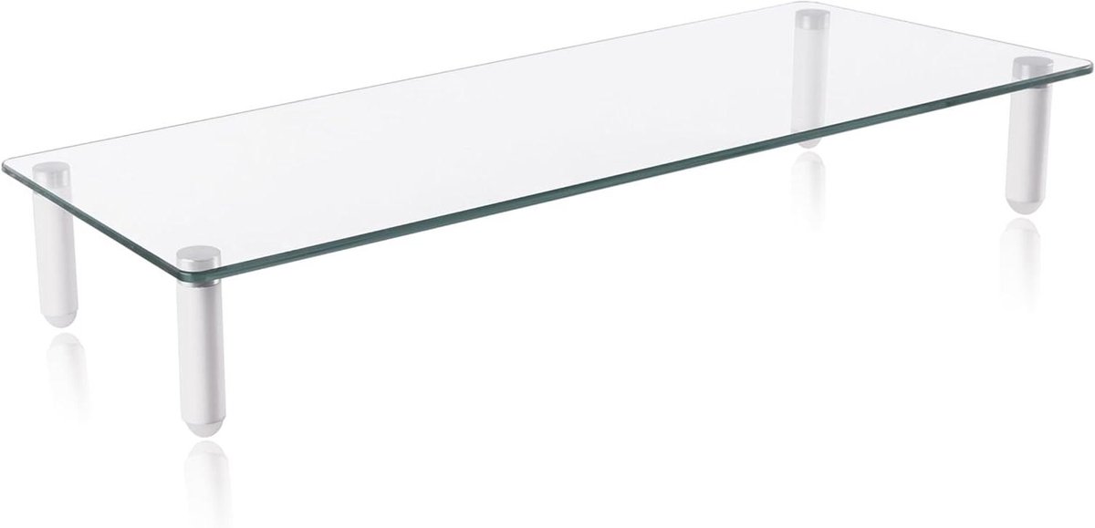 Monitor Verhoger - Bureau Verhoging - Ergonomisch Werken - Glazen Plaat - Tot 20 kg - Glas