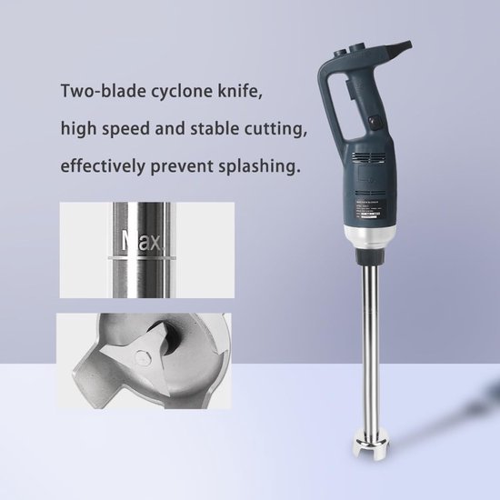 Staafmixer - Handmixer - Soepen Maken - Traploos Instelbaar - 500 W - Zilver — afbeelding 2