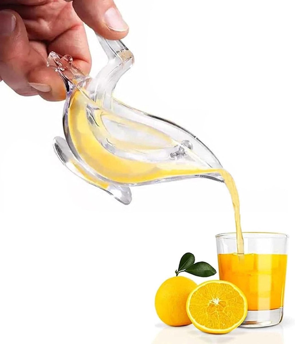 Vogel Citruspers - Handmatige Sapcentrifuge - Citroensap Persen - Ergonomisch Ontwerp - 4.8 inch lengte - Transparant