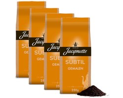 Jacqmotte Subtil - Multipack - Gemalen Koffie - 1kg (4x250g)