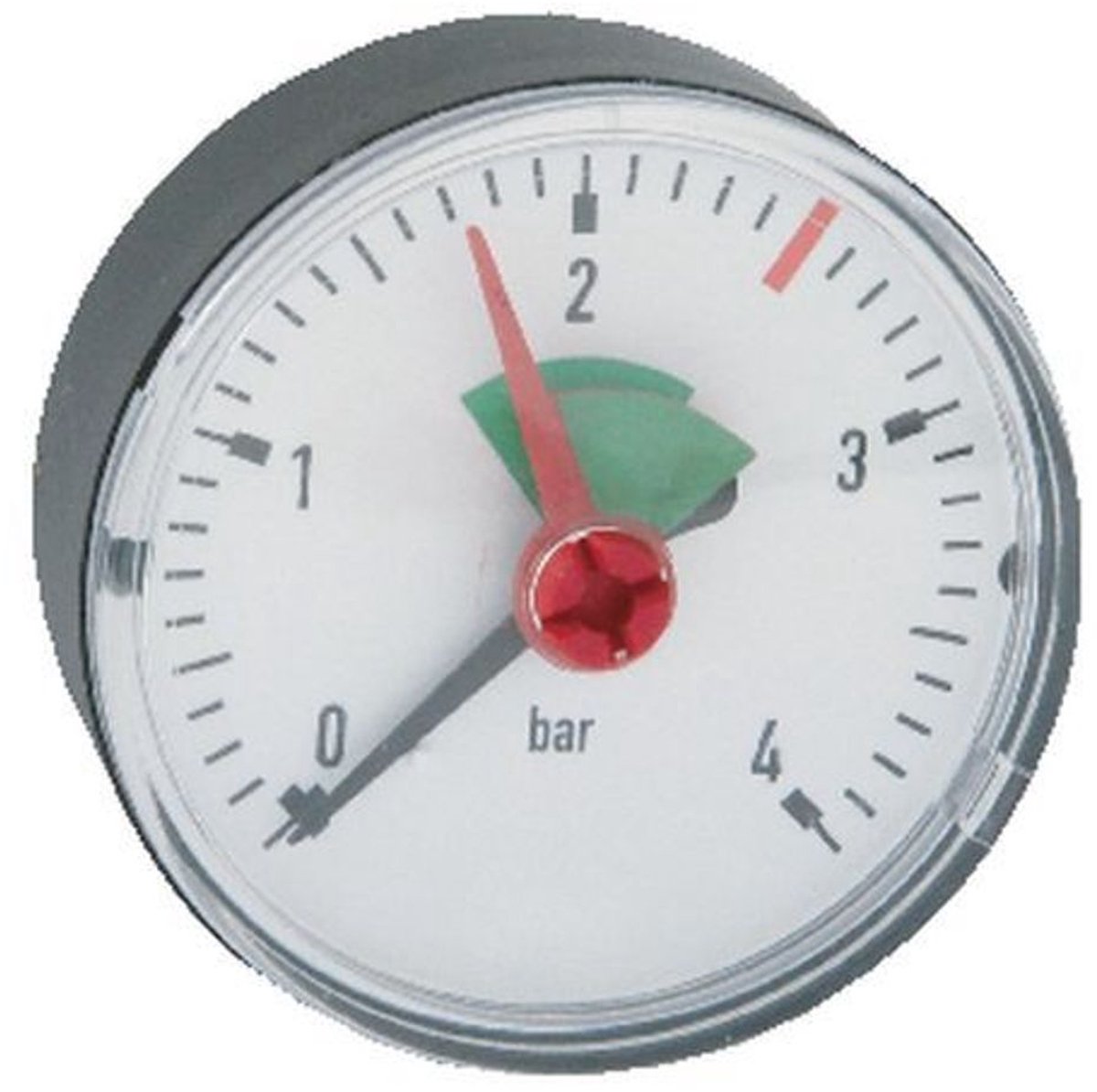 SYR Manometer 12 voor verwarming horizontaal G1/4 0-4bar d.63mm, 0012.08.000