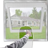 Gaasraamhor - Raamhor voor thuis - 120 x 120 cm - Ritssluiting - Verstelbaar gaas - Zelf te gebruiken als vervanging voor raamhor - Op maat te knippen - Blokkeert effectief insecten - Insectennet voor thuis - Wit