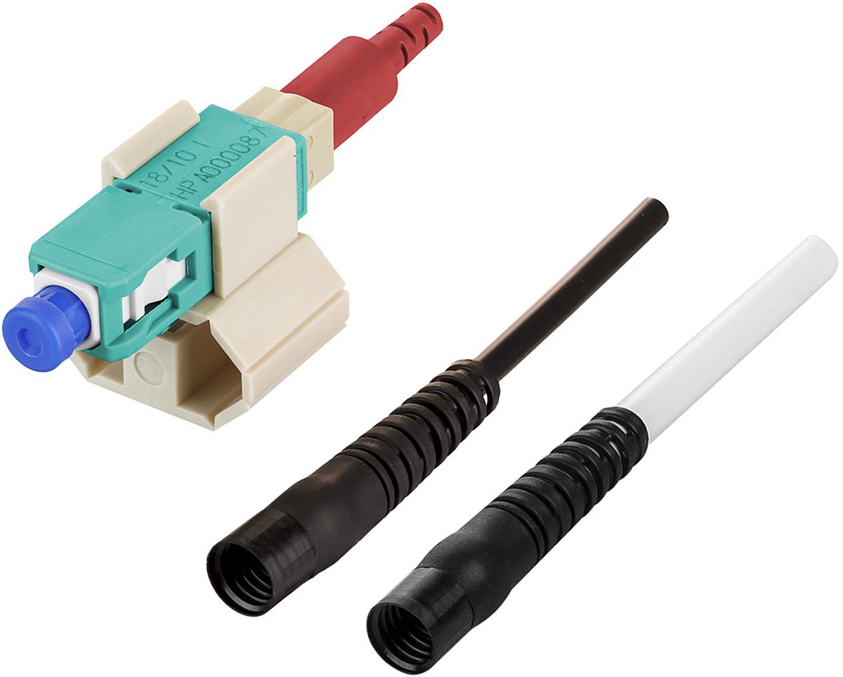 Metz Connect OpDAT FASTTM Hybride stekkerkit SC PC OM3/OM4 10 stuks voor kabels, 1509MKEO0010-E