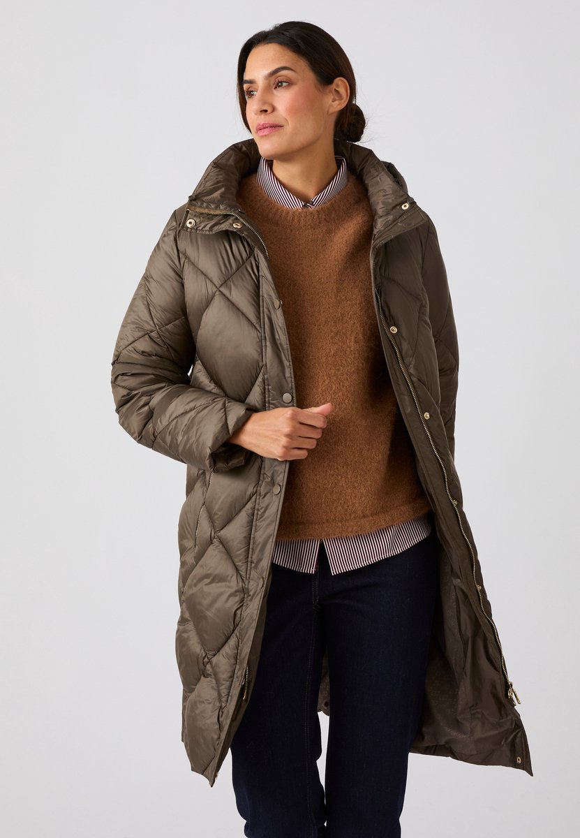 Damart Thermolactyl jas met imitatiebont kraag Dames – 54-56 Groen