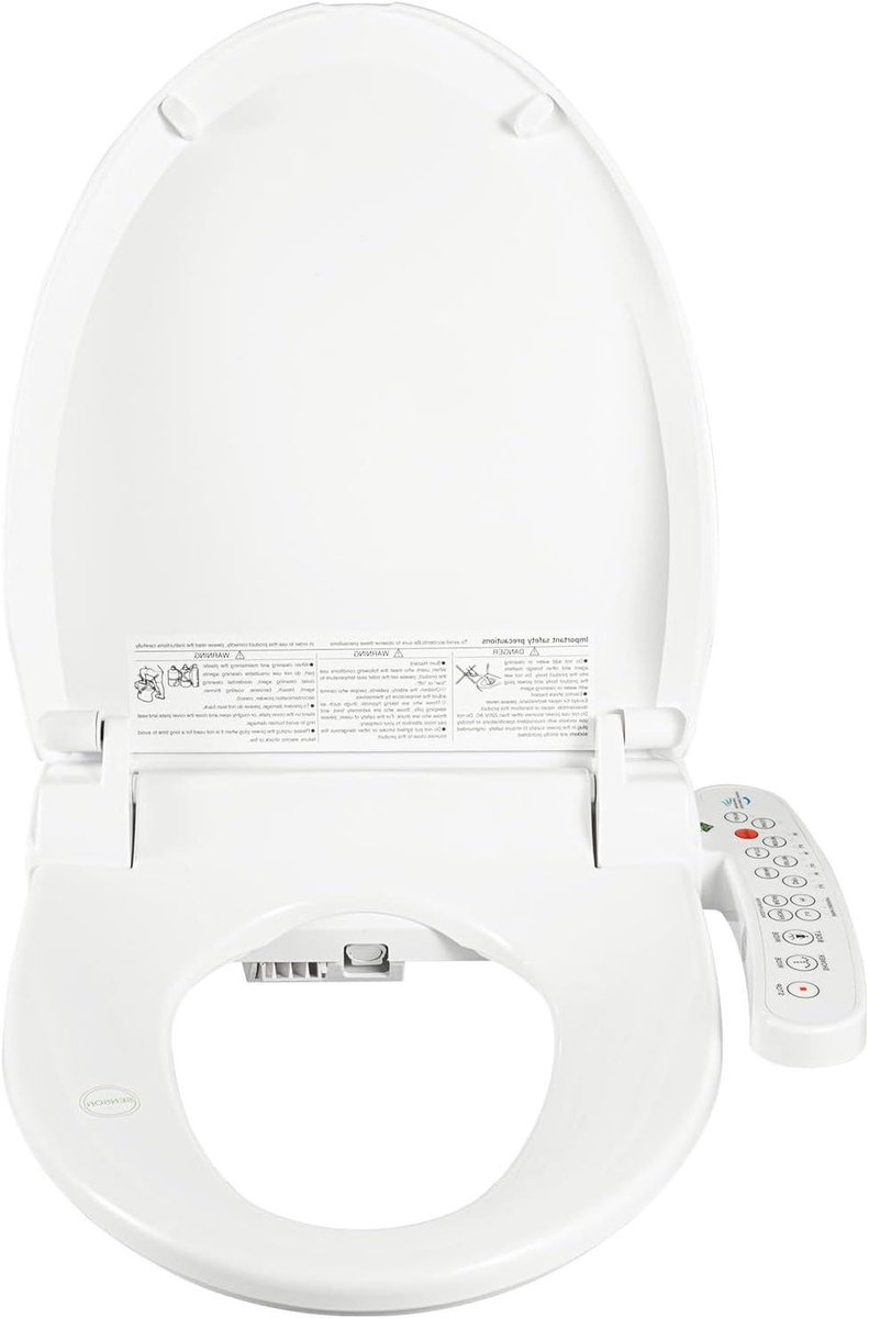 Elektrische wc-bril, temperatuur, 3 snelheden, snelheidsindicatoren, wind, verstelbaar, meerdere reinigingsmodi, 1350 W, elektrische toiletpot voor huizen, ziekenhuizen, hotels