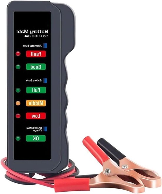 Accutester - Auto Inspectie - Accu Diagnose - Ingebouwde Codelezer - 12V - Zwart