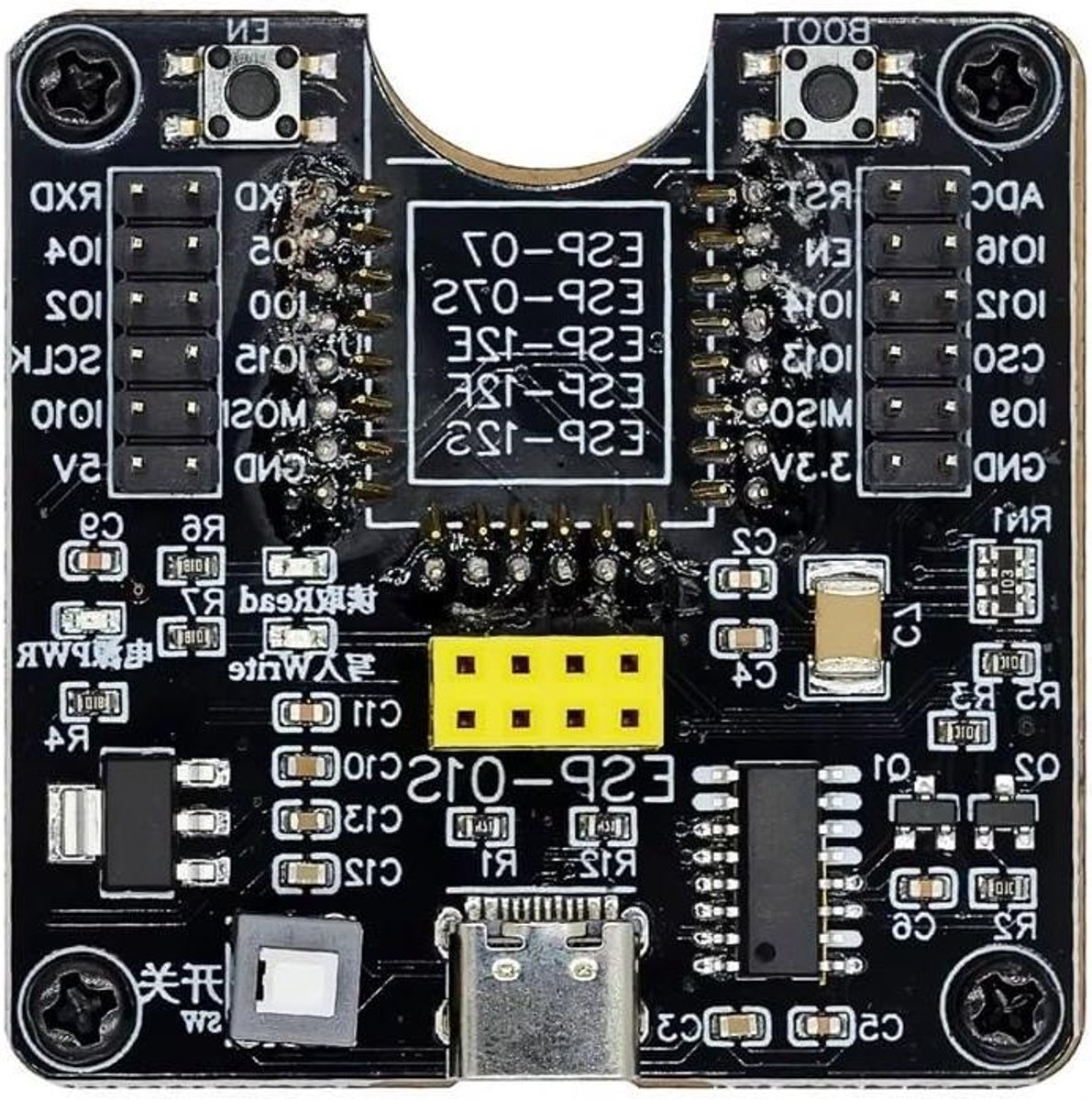 Ontwikkelbord Test Socket - Programmer Debugger - Module Programmeren - Specifieke Compatibiliteit - N.v.t. - Zwart