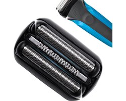 Scheerapparaatonderdelen - Vervangende scheerkoppen - Nat en droog gebruik - Compatibel met Braun Series 3 elektrische scheerapparaten modellen 3040s, 300s, 310s, 3080s - Zwart