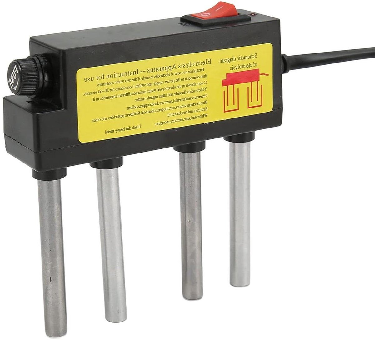 Waterkwaliteit Tester - Elektrolyzer Water - Water Analyseren - Snelle Resultaten - 13 x 8 x 4 cm - Zwart
