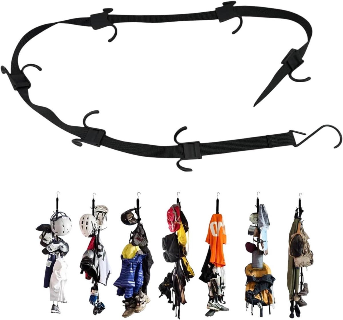Hockey Gear Droger - Sportuitrusting Hanger - Sportspullen Drogen - Geurwerende Ophanging - 2.5x167cm - Zwart