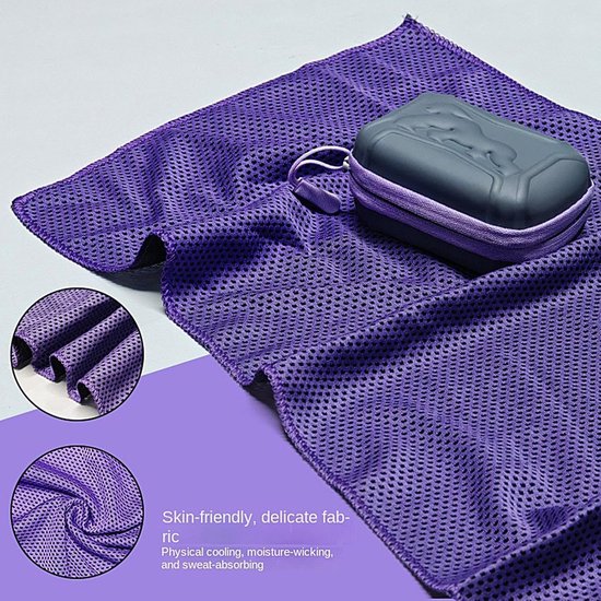 Koelhanddoeken - Sport Handdoek - Verfrissing Bieden - Direct Absorberend - 30x80 cm - Paars — afbeelding 4